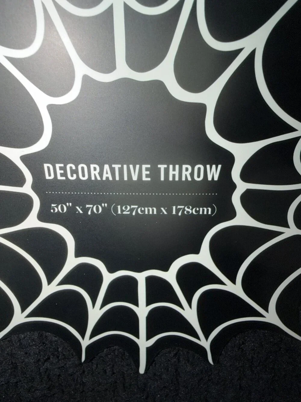NWT 2026 - Martha Stewart Ghost Decorative Throw 50x70 Crochet Look Design